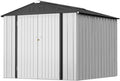 Greesum 8x6FT Outdoor Storage Shed Utility Tool Shed, White by BuynowfromGreesum