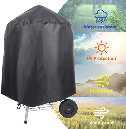 Charcoal Grill 18 inch Barbecue Grill with Waterproof Grill Cover for Outdoor Courtyard Picnic Camping Tailgating BBQ Kettle - Image 6