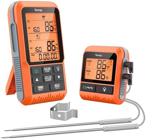 TempPro TempSync 500FT Wireless Meat Thermometer for Grilling and Smoking by TempPro