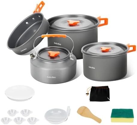 ONLYFIRE OUTDOOR LIVING 15 PCs Camping Utensils Cookware Set, CT605 by ONLYFIREOUTDOORLIVING