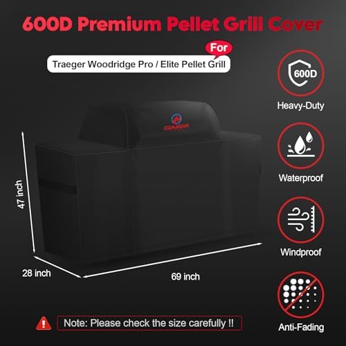 Comnova 600D Grill Cover for Traeger Woodridge Pro - Image 2