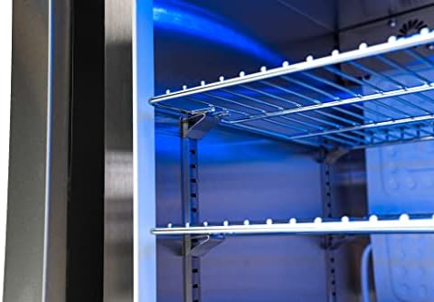 Mont Alpi MA-BEVBSS90FC Bar Series 90 Degree Corner Black Stainless Steel Double Outdoor Rated Refrigerator Wine Cooler Beverage Center Granite Countertops with Blue LED Lighting + Faucet & Sink - Image 7