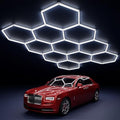 MODERN 11 Hexagon LED Garage Light, Ultra-Bright 6500K Natural White, 11 Grids for Garage, Mall, Shop, and Auto Detailing. by MODERN