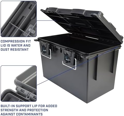 Sheffield XL Ammo Box Made in USA, Stackable Lockable Ammo Storage Box - Image 6