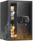 3.4 Cub Large Safes for Home Use, Digital Home Safe Box Fireproof Waterproof with Programmable Keypad, Spare Keys and Removable Shelf, Anti-Theft Fire Proof Safe for Document Money Valuables by Unknown