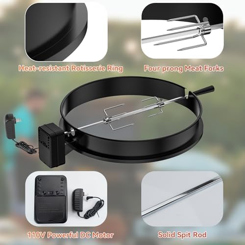 Skyflame Charkettle Rotisserie Ring Kit with DC Motor and Adapter - Image 4
