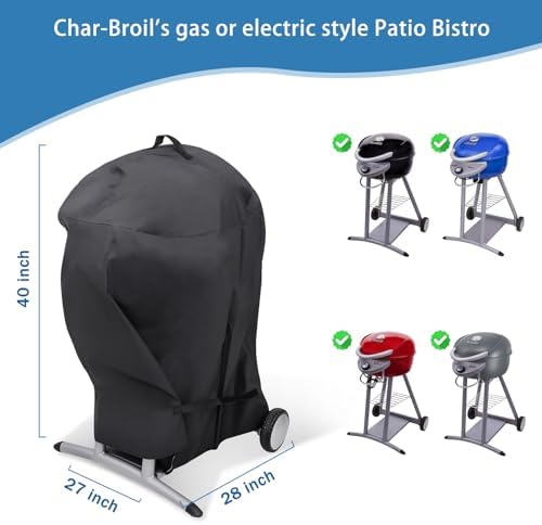 Grill Cover for Char-Broil Gas/Electric Style Patio Bistro Grill - Image 2