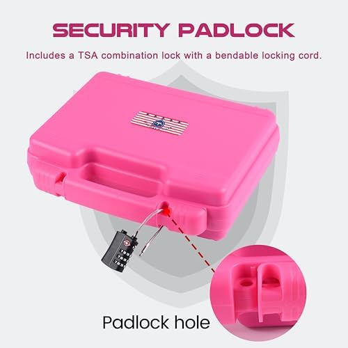 Kinghardcase 9mm Gun Case Lockable, TSA Approved Firearm Travel Case with TSA Lock, Pistol Case Hard Shell, Gun Safe for Handgun, Pistol, Revolver - Shockproof Gun Storage - Image 4