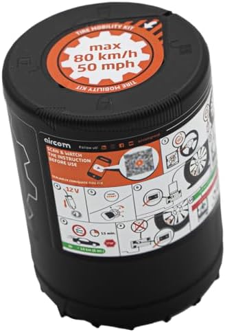 Automobile Tire Mobility Kit by Aircom, Emergency Tire Puncture Repair, 5903707591084, Direct OEM Replacement for Many luxury and Major Vehicle Manufacturers Tire puncture Kits. - Image 5