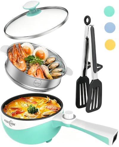 Audecook Electric Hot Pot Portable Nonstick Ramen Cooker Adjustable Power by Audecook