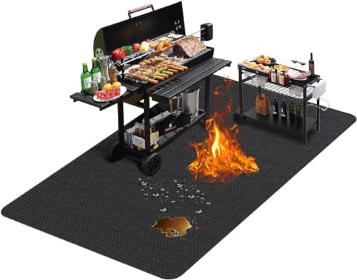 TAOMAND Large 76 x 52 inches Under Grill Mats for Outdoor Grill | BBQ Mat by Unknown