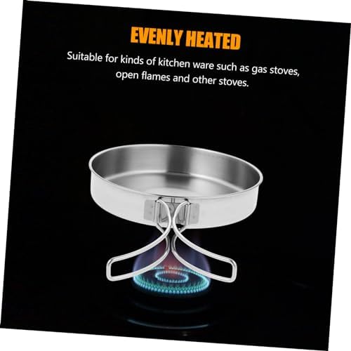 Frying Pan Lid Portable with Folding Handle Stainless Steel - Image 3