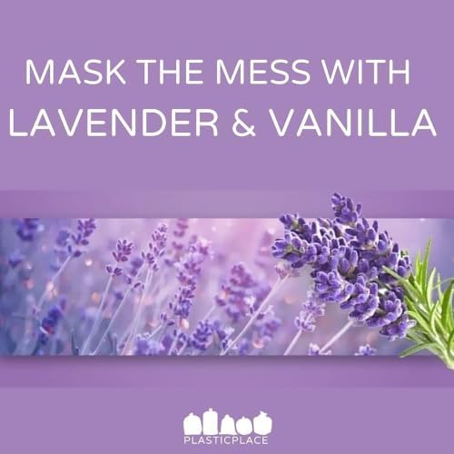 Plasticplace White Drawstring Lavender and Soft Vanilla Scented Garbage Can Liners, Compatible with Code H (200 Count), 8-9 Gallon / 30-35 Liter, 18.5" x 28 - Image 6