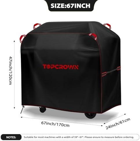 Topcrown Grill Cover for Outdoor Grill Waterproof BBQ Gas Grill Cover (67") - Image 2