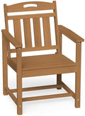 Ciokea HDPE Outdoor Patio Dining Chairs, All-Weather Furniture, Teak by CIOKEA