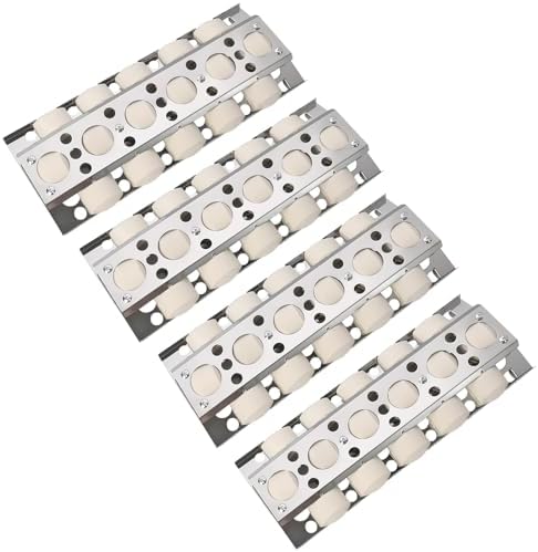 GasSaf Heat Plate for Select Turbo BBQ Replacement Parts, 16.5 inch Briquette Tray for Turbo Sts, Elite, Classic Gas Grills, 4-Pack Stainless Steel Heat Plates for Nexgrill Grill Parts(16 1/2 x 6 1/2) by GasSaf