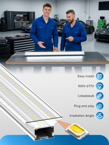 4FT Led Shop Lights, 60W 9000lm 5000K Daylight 4 Foot Led Shop Light - Image 6