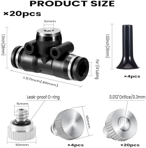 48 Pcs Misting Nozzles Kit,0.012 Orifice (0.3 mm) Mister Nozzles - Image 2