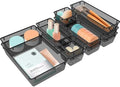 13 PCS Plastic Drawer Organizers Set, 4 Size Desk Drawer Organizer Trays by StorMiracle