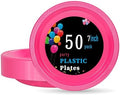 WELLIFE Hot Pink Plastic Plates 7 Inch 50 Count by WELLIFE