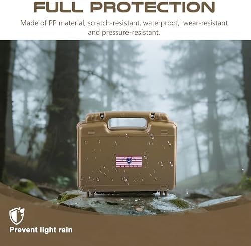 Kinghardcase 9mm Gun Case Lockable, TSA Approved Firearm Travel Case with TSA Lock, Pistol Case Hard Shell, Gun Safe for Handgun, Pistol, Revolver - Shockproof Gun Storage - Image 6
