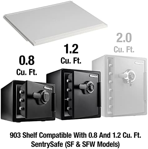 SentrySafe Shelf Insert for SFW082 and SFW123 Fireproof and Waterproof Safes, White Adjustable Safe Shelf Accessory for 0.8 and 1.2 Cubic Feet Safes, 903 - Image 5
