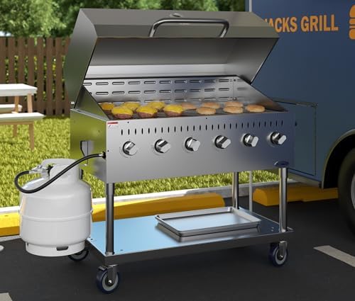 48 in. Commercial Outdoor Propane Gas Grill with Roll Dome Cover, ETL Listed in Stainless-Steel (CGKIT4-48D) - Image 6