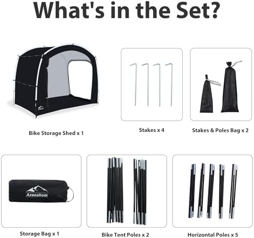 Bike Storage Shed Tent Waterproof Outdoor Side Access Portable XL - Image 6