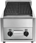 21" Commercial Countertop Gas Grill, Heavy Duty 2 Burners Countertop Char Broiler Grill, Adjustable Temperature Professional Charbroile Restaurant Equipment BBQ Stove Indoor Gas Griddle, 60TU/hr by Unknown