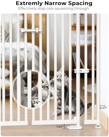 Extra Tall Cat Gate for Doorway, Pressure Mounted Pet Gate - Image 5