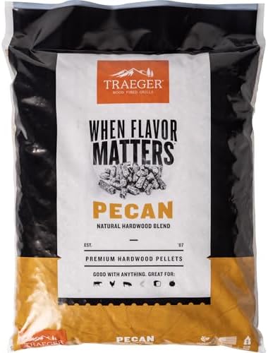 Traeger Grills Pecan 100% All-Natural Wood Pellets for Smokers and Pellet Grills, BBQ, Bake, Roast, 18 lb. Bag by Unknown