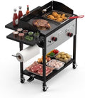 BESTFIRE Propane Griddle with Deep Fryer Combo 33000 BTU 2 Burner Gas Grill by GrillsOutdoorCooking