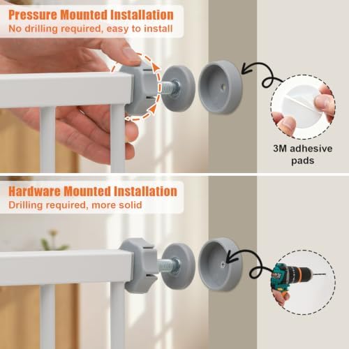 keny 29"-42.5" Baby Gate for Stairs, Auto Close Safety Dog Gate - Image 3