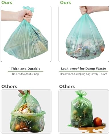 AYOTEE 1.2 Gallon Small Trash Bags Plant-based Mini Garbage Bags, 125 Count - Image 4