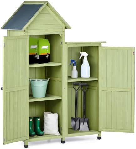 Wooden Outdoor Storage Cabinet Set - Image 5