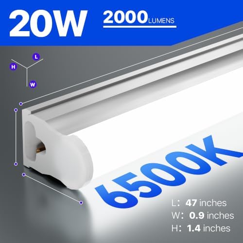 Ensenior 4FT LED Shop Lights, T5 6500K Super Bright Garage Lighting, 8 Pack - Image 4