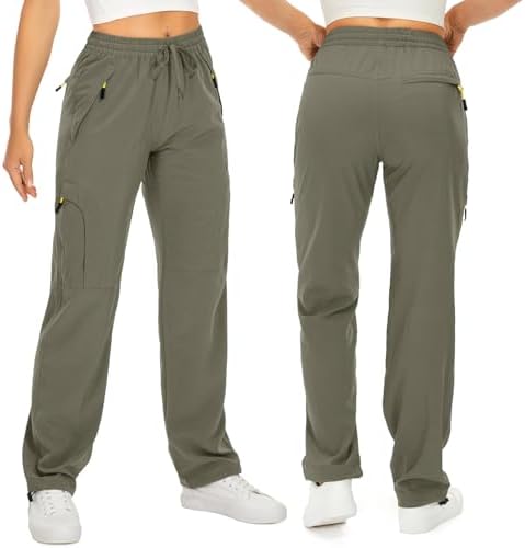Toomett Women‘s Hiking Cargo Pants UPF 50 Quick Dry with Zipper Pockets - Image 2