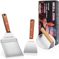 PURPLEBIRD Smash Burger Press Kit 3PCS Set, Stainless Griddle Spatulas Set by PURPLEBIRD