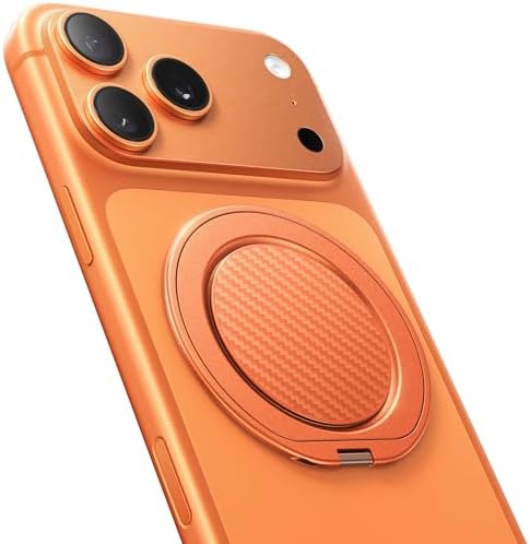 andobil [2026 Ultra-Thin] Magnetic Phone Ring Grip for MagSafe, Orange by Andobil