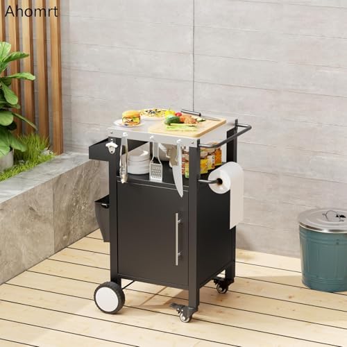 Outdoor Grill Cart with Patio Furniture, Outdoor Grill Table with Storage - Image 6