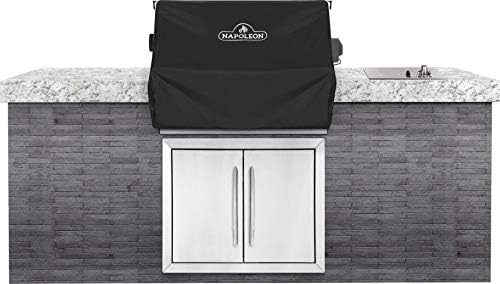 Napoleon Grill Cover for Prestige PRO 500 and Prestige 500 Built-in Grills - Black, Water Resistant, UV Protected, Air Vents, Hanging Loops, Adjustable Buckled Straps - Image 2