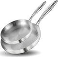 LOLYKITCH 10-12 Inch Frying Pan Set | Tri-Ply Stainless Steel Skillet by LolyKitch