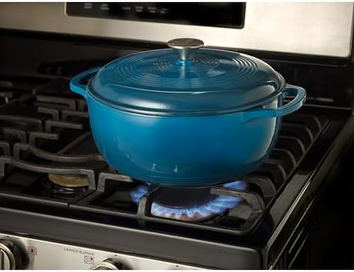 Mercer Culinary Enameled Cast Iron Round Dutch Oven, 6 qt., Turquoise - Image 6
