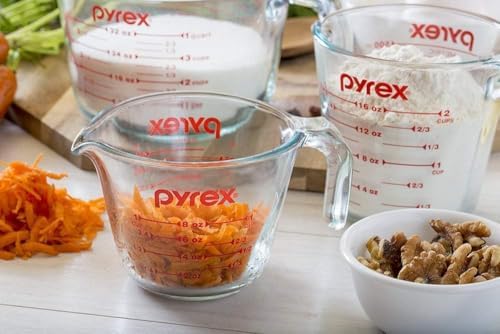 Pyrex Essentials (2-Pack) Glass Measuring Cups Set (1 & 2 Cup) - Image 2
