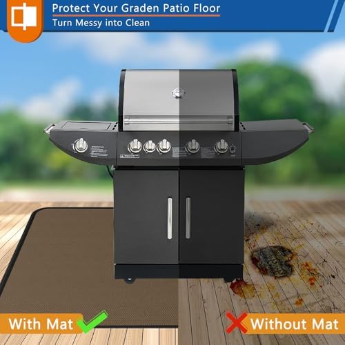 Anze Under Grill Mat for Outdoor Grill, 2.0mm Thickness, 4-Layer Fireproof - Image 4
