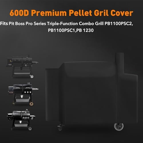 Heavy-Duty Grill Cover Compatible with Pit Boss 1100 Pro Series 1260 Triple-Function Combo Grill PB1100PSC2, PB1100PSC1, Sportsman 1230, Competition 1230CS1, Navigator 1230G Wood Pellet Grill - Image 2