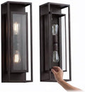 mirrea 24" Modern Outdoor Porch Wall Light, Oil Rubbed Bronze, 2 Pack by mirrea