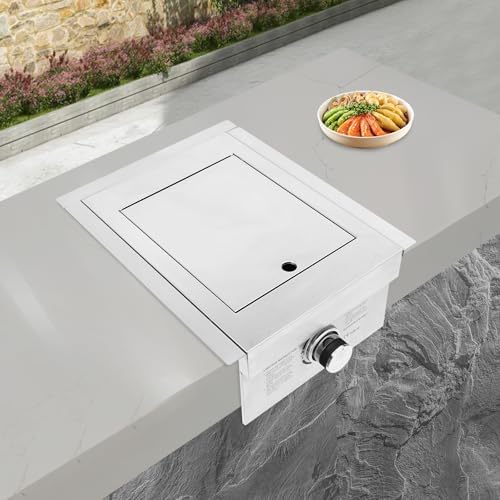 Single Burner Stove for Outdoor Kitchen, Built-in Stainless Steel Side Burner with Removable Grates & Cover, Gas Stove for BBQ Island, Patio, Backyard (Liquid Propane, Single Burner) - Image 3