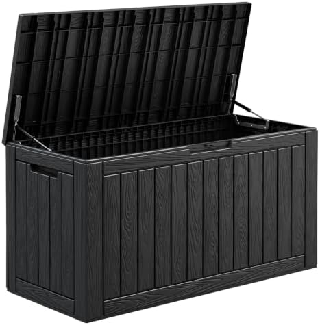 KAMABOKO Outdoor Storage Box, 110 Gallon Deck Box Outdoor Waterproof by KAMABOKO