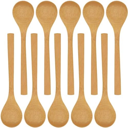 BambooMN 8" Reusable Bamboo Soup Spoon - 30 Units by BambooMN